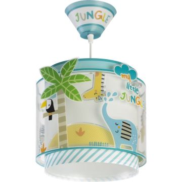 Dalber D-76112 - Kinder Kronleuchter JUNGLE 1xE27/60W/230V