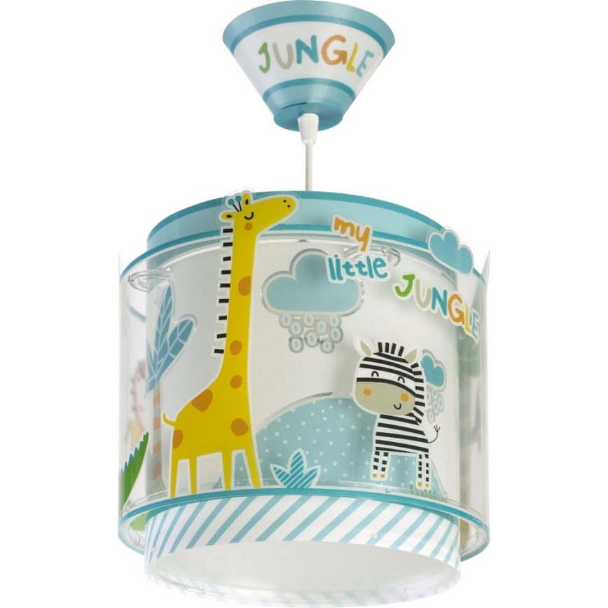 Dalber D-76112 - Kinder Kronleuchter JUNGLE 1xE27/60W/230V