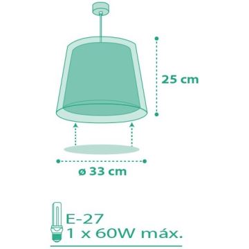 Dalber D-80222S - Kinder Kronleuchter VICHY 1xE27/60W/230V