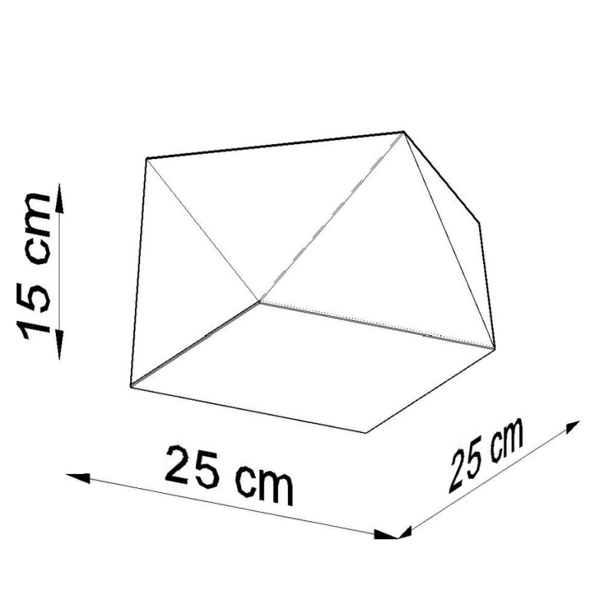 Deckenleuchte HEXA 1xE27/60W/230V weiß