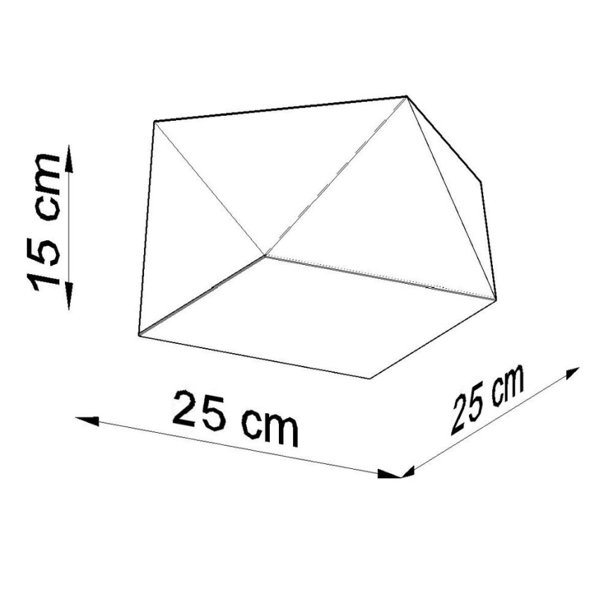 Deckenleuchte HEXA 1×E27/60W/230V Schwarz