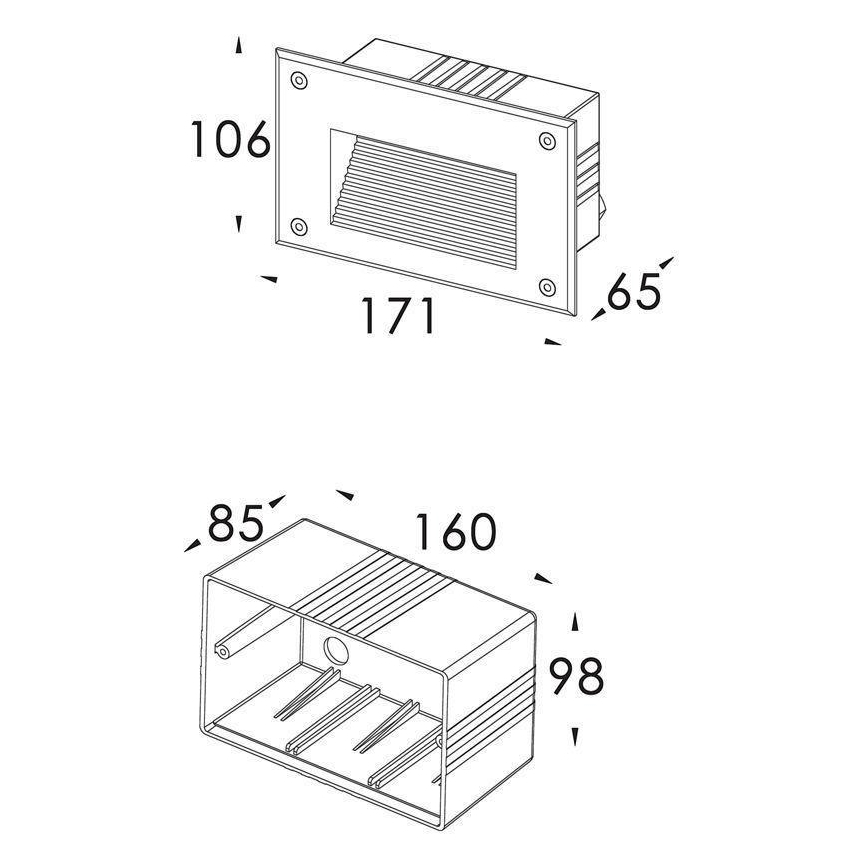 Deko-Light 100028 - Einbaubeleuchtung SIDE 1xG9/40W/230V IP65