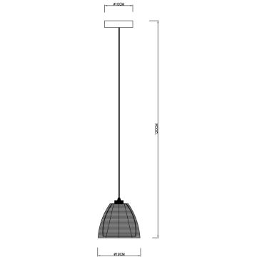 Deko-Light 342025 - Hängeleuchte an Schnur FILO 1xE27/60W/230V d 19 cm silbern