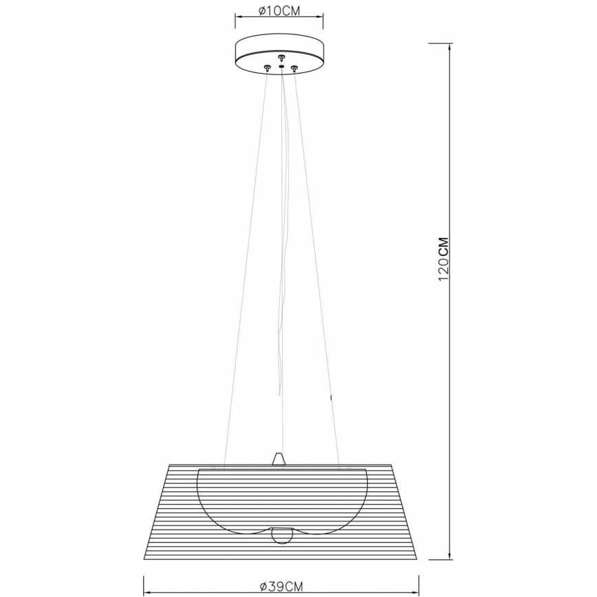 Deko-Light 342031 - Hängeleuchte an Schnur FILO 3xE27/60W/230V d 39 cm silbern