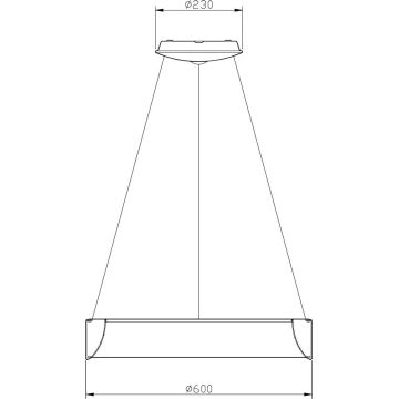 Deko-Light 342125 - Dimmbare LED-Hängeleuchte an Schnur SCULPTORIS LED/27W/230V 4000K d 60 cm