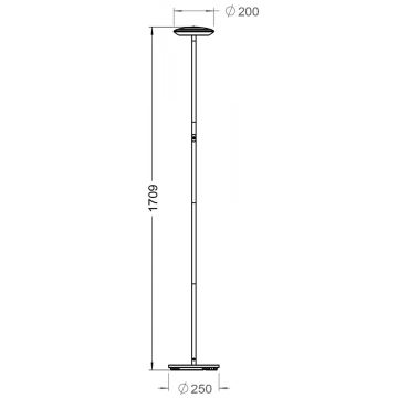 Deko-Light 343029 - Dimmbare LED-Stehleuchte BERMUDA LED/18W/230V 3000K weiß