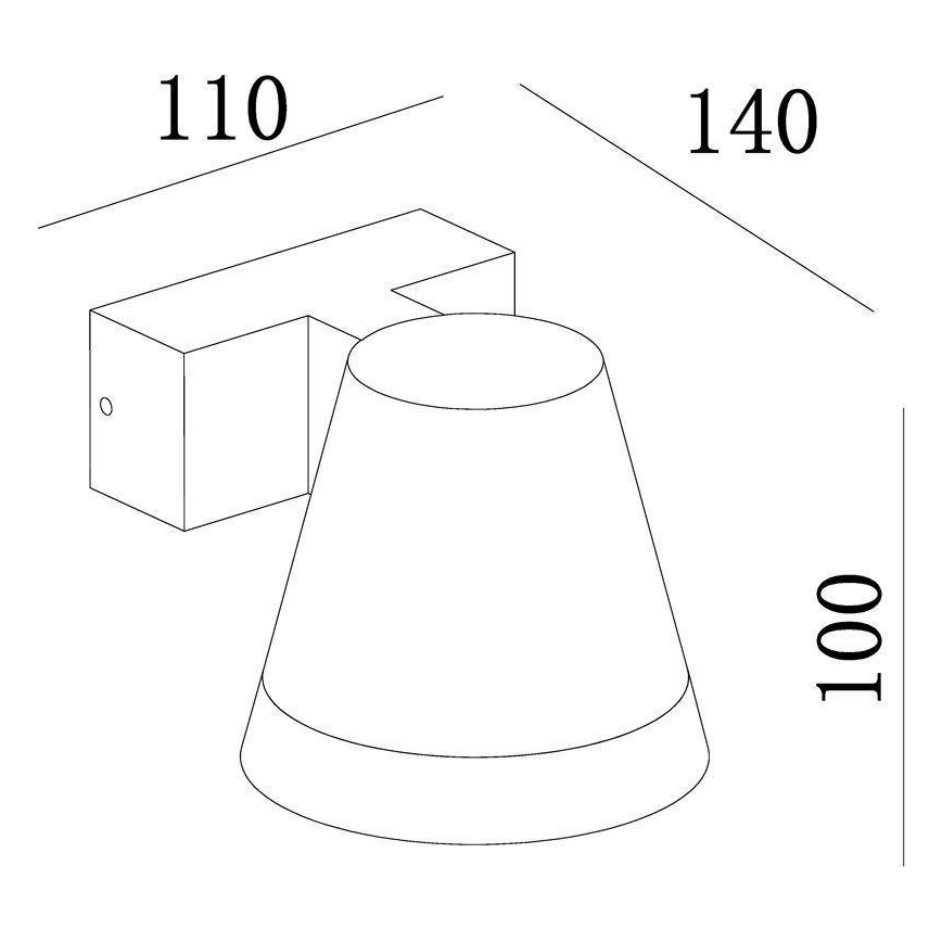 Deko-Light 731076 - LED-Wandleuchte für den Außenbereich SERPENTIS LED/6,2W/230V IP54 schwarz