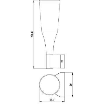 Deko-Light 731083 - LED-Wandleuchte für den Außenbereich BESSMA LED/9,6W/230V IP54 anthrazit