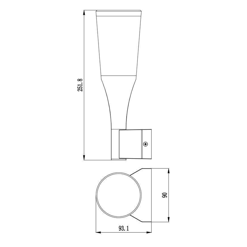 Deko-Light 731083 - LED-Wandleuchte für den Außenbereich BESSMA LED/9,6W/230V IP54 anthrazit