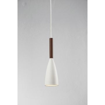 DFTP by Nordlux - Hängeleuchte PURE 1xE27/40W/230V d 10 cm weiß/Walnuss