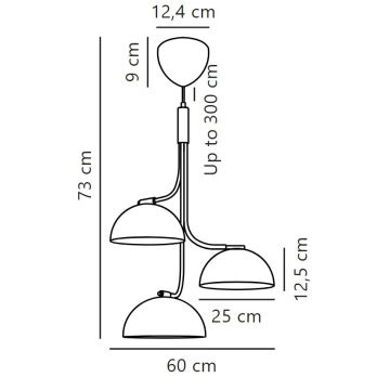 DFTP by Nordlux - Hängeleuchte TULLIO 3xE14/25W/230V schwarz