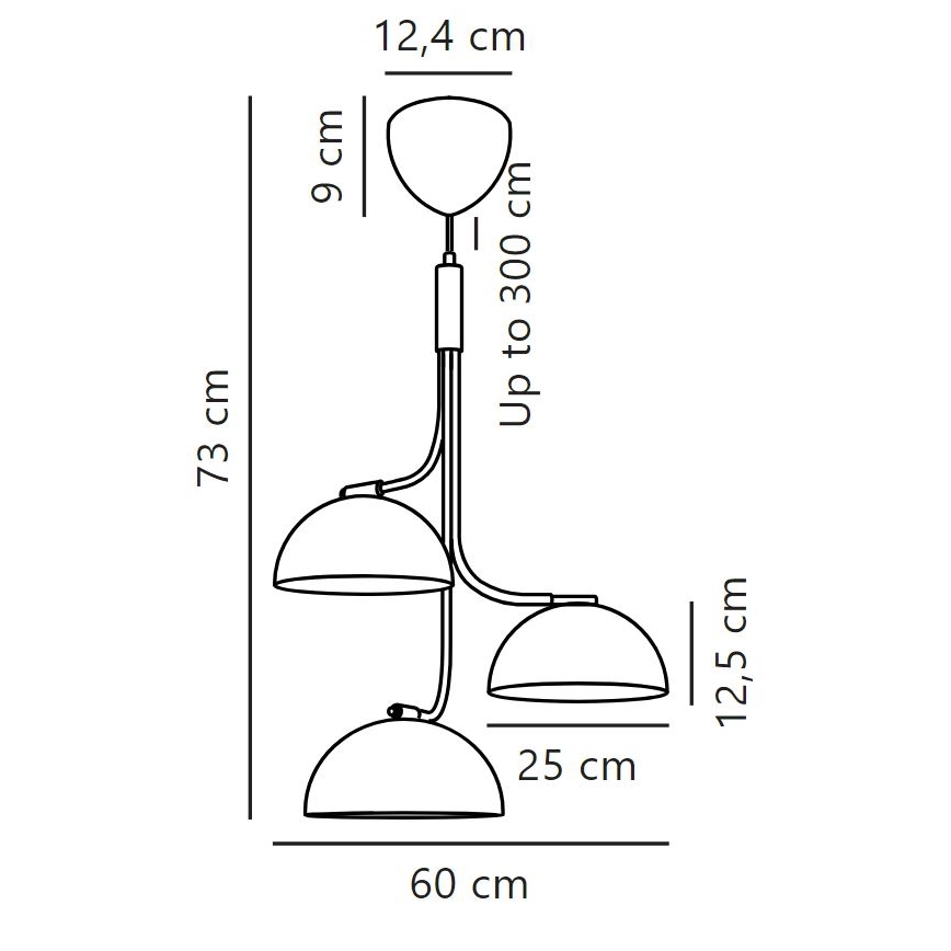 DFTP by Nordlux - Hängeleuchte TULLIO 3xE14/25W/230V schwarz