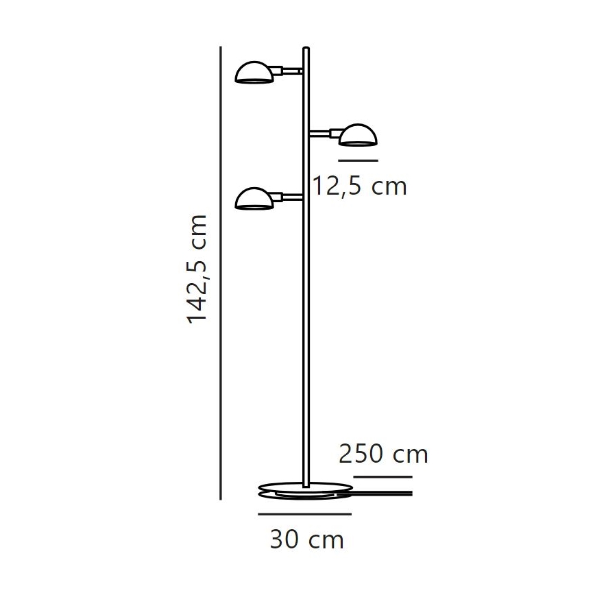 DFTP by Nordlux - Stehleuchte NOMI 3xE14/8W/230V schwarz