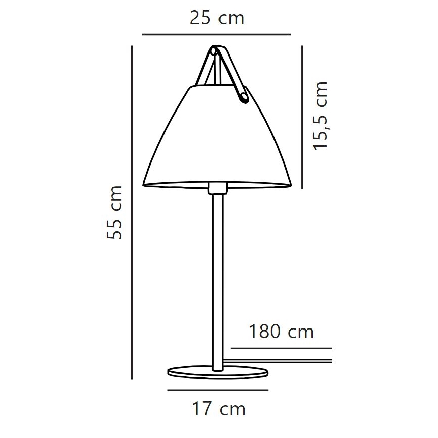 DFTP by Nordlux - Tischleuchte STRAP 1xE27/40W/230V schwarz