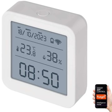 Digitales Smart-Thermometer 3xAAA Tuya weiß