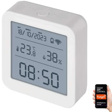 Digitales Smart-Thermometer 3xAAA Tuya weiß
