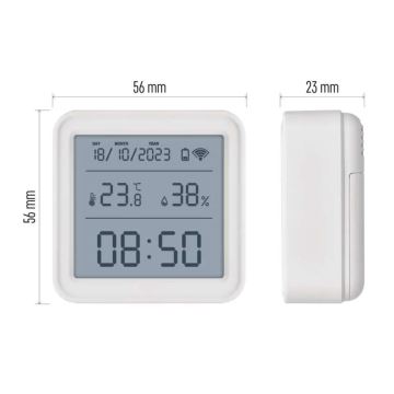 Digitales Smart-Thermometer 3xAAA Tuya weiß