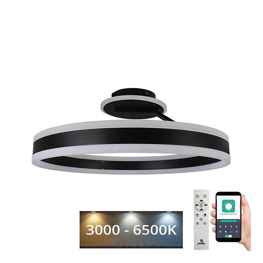 Dimmbare LED-Aufbauleuchte LED/86W/230V 3000-6500K schwarz + Fernbedienung