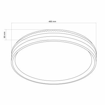 Dimmbare LED-Deckenleuchte für Badezimmer BARBARA LED/72W/230V 3000-6000K IP44 + Fernbedienung