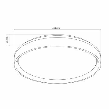 Dimmbare LED-Deckenleuchte für Badezimmer JADWIGA LED/72W/230V 3000-6000K IP44 + Fernbedienung