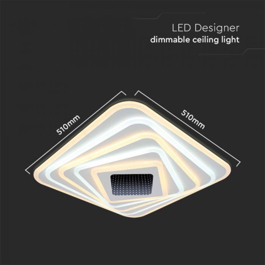 Dimmbare LED-Deckenleuchte LED/150W/230V 3000-6500K + Fernbedienung