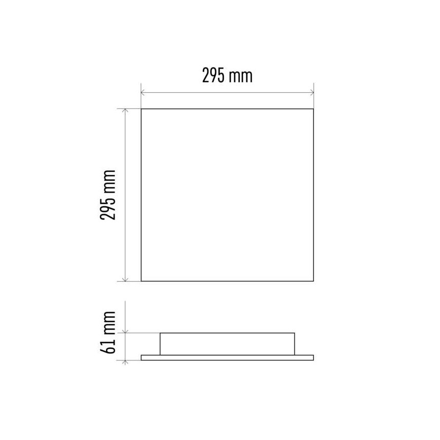 Dimmbare LED-Deckenleuchte LED/18W/230V 2700K-6000K quadratisch CRI 95 + Fernbedienung