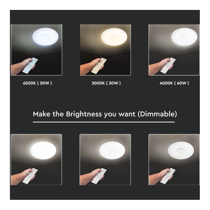 Dimmbare LED-Deckenleuchte LED/40W/230V 3000K/4000K/6500K + FB