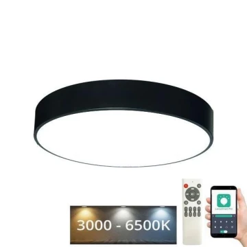 Dimmbare LED-Deckenleuchte LED/50W/230V 3000-6500K schwarz + Fernbedienung