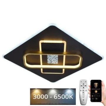 Dimmbare LED-Deckenleuchte LED/90W/230V 3000-6500K schwarz + Fernbedienung