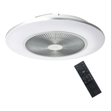 Dimmbare LED-Deckenleuchte mit Ventilator ARIA LED/38W/230V 3000-6000K silber + Fernbedienung