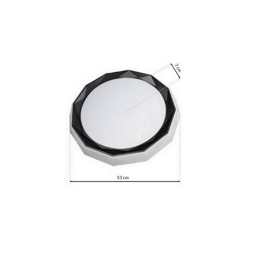 Dimmbare LED-Deckenleuchte OSCAR LED/45W/230V 3000-6000K schwarz + Fernbedienung