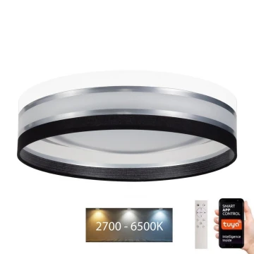 Dimmbare LED-Deckenleuchte SMART CORAL LED/24W/230V Wi-Fi Tuya schwarz/weiß + Fernbedienung