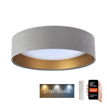 Dimmbare LED-Deckenleuchte SMART GALAXY LED/24W/230V d. 45 cm 2700-6500K Wi-Fi Tuya grau/golden + Fernbedienung