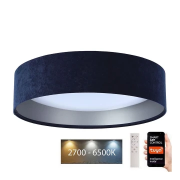 Dimmbare LED-Deckenleuchte SMART GALAXY LED/36W/230V d. 55 cm 2700-6500K Wi-Fi Tuya blau/silber + Fernbedienung