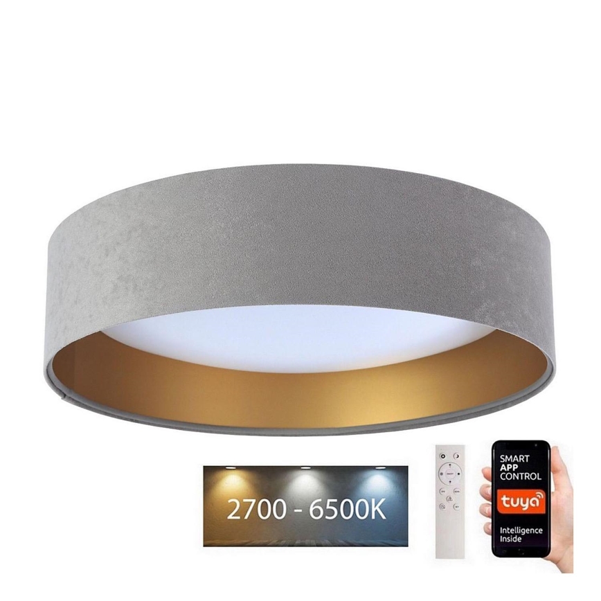 Dimmbare LED-Deckenleuchte SMART GALAXY LED/36W/230V d. 55 cm 2700-6500K Wi-Fi Tuya grau/golden + Fernbedienung