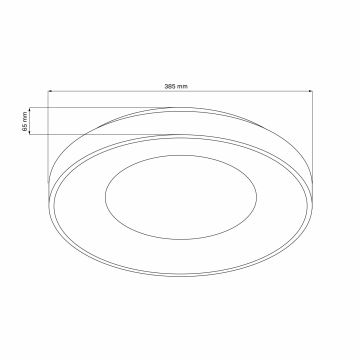 Dimmbare LED-Deckenleuchte für Badezimmer WITOLD LED/48W/230V 3000-6000K IP44 + Fernbedienung