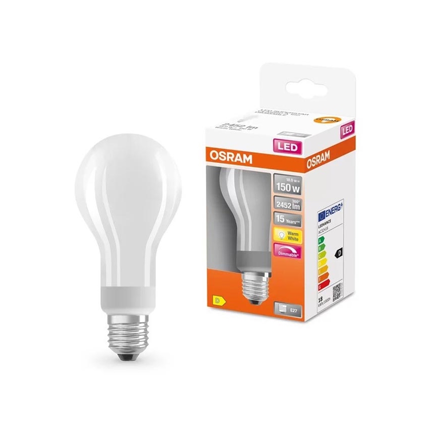 Dimmbare LED-Glühbirne E27/18W/230V 2700K - Osram