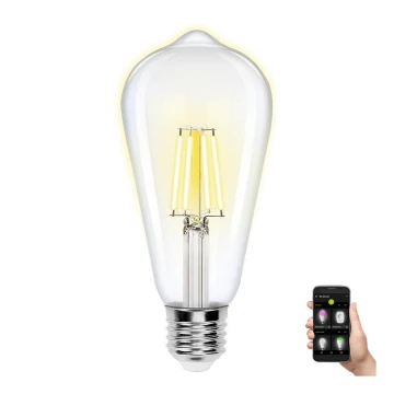 Dimmbare LED-Glühbirne FILAMENT ST64 E27/6W/230V 2700-6500K Wi-Fi - Aigostar