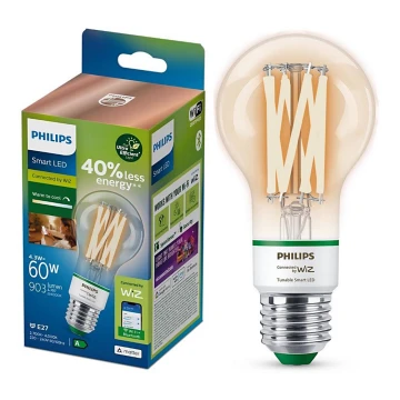 Dimmbare LED-Glühbirne Philips A60 E27/4,3W/230V 2700-4000K CRI 90 Wi-Fi