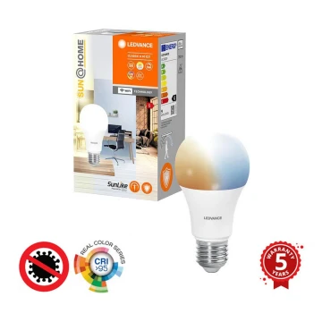 Dimmbare LED-Glühbirne SUN@HOME A60 E27/9W/230V Wi-Fi CRI 95 - Ledvance