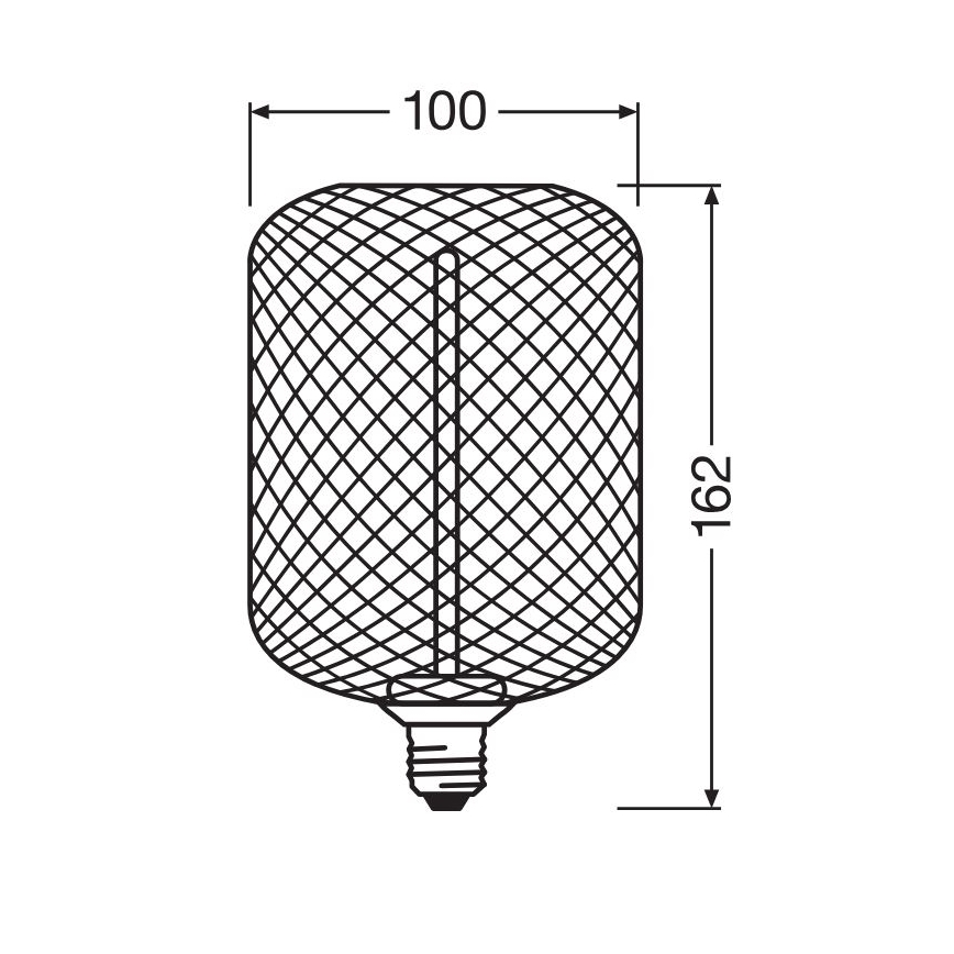 Dimmbare LED-Glühlampe DECOR FILAMENT E27/3,5W/230V 1800K schwarz - Osram