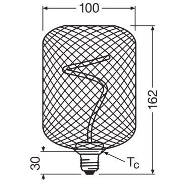 Dimmbare LED-Glühlampe DECOR FILAMENT E27/3,5W/230V 1800K schwarz - Osram