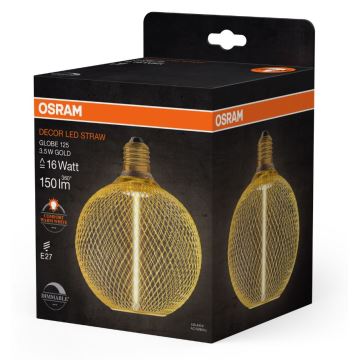 Dimmbare LED-Glühlampe DECOR  FILAMENT G125 E27/3,5W/230V 1800K golden - Osram