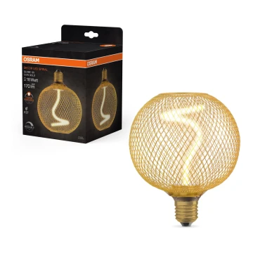 Dimmbare LED-Glühlampe DECOR FILAMENT G125 E27/3,5W/230V 1800K golden - Osram