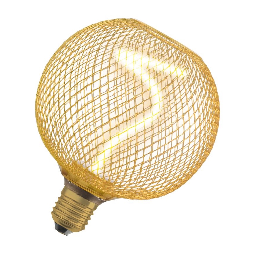 Dimmbare LED-Glühlampe DECOR FILAMENT G125 E27/3,5W/230V 1800K golden - Osram