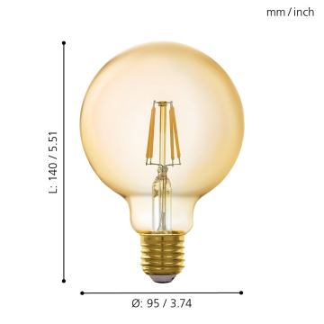 Dimmbare LED-Glühlampe E27/5,5W/230V 2200K - Eglo