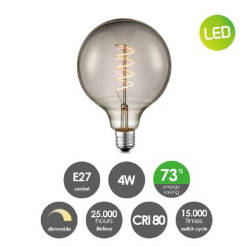 Dimmbare LED-Glühlampe VINTAGE EDISON G125 E27/4W/230V 2200K