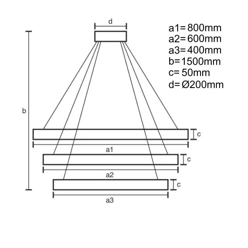 Dimmbare LED-Hängeleuchte an Schnur LED/235W/230V 3000-6500K + Fernbedienung