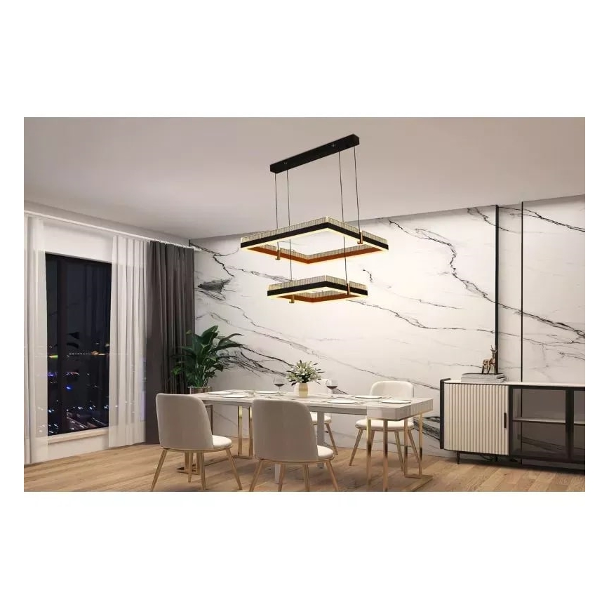 Dimmbare LED-Hängeleuchte an Schnur LED/50W/230V 3000-6500K + Fernbedienung