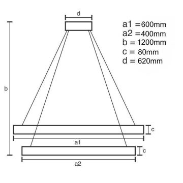 Dimmbare LED-Hängeleuchte an Schnur LED/50W/230V 3000-6500K + Fernbedienung